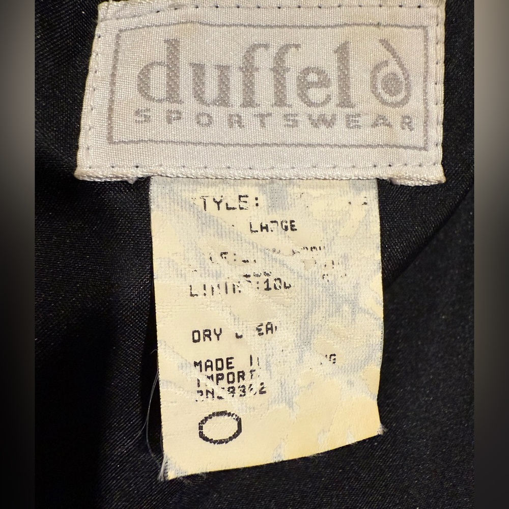 Vintage Duffel Sportswear Faux Fur Vest - Black - EUC - L - Picture 7 of 8